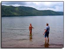 Baignade dans le Baïkal