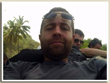sur le toit du car